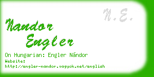 nandor engler business card